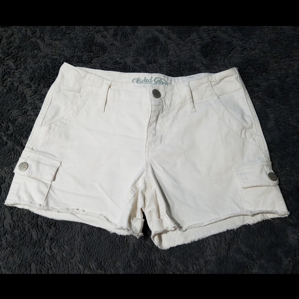 White jean shorts